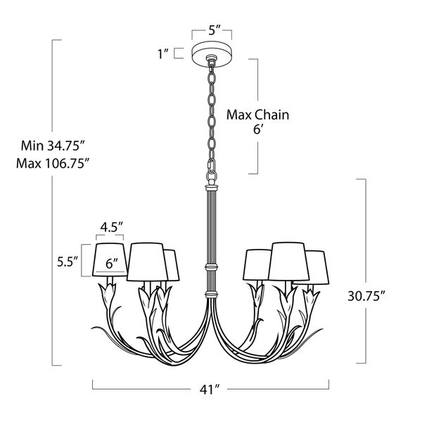 River Reed Chandelier Small